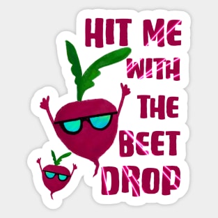 Beet Drop Music Festival Veggie Pun Sticker